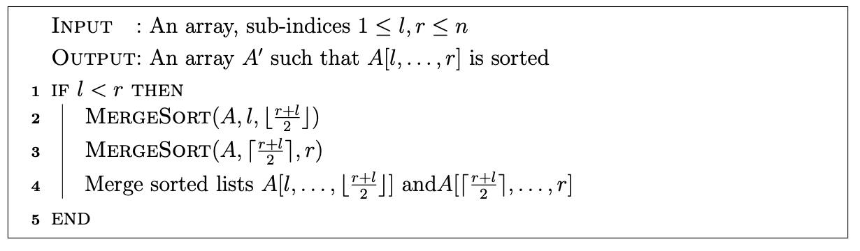 Algorithm 9: Merge Sort